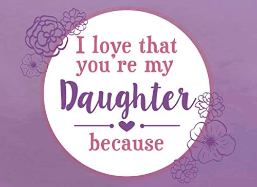 Product Cover I Love That You're My Daughter Because: Prompted Fill In The Blank Book (I Love You Because Book)