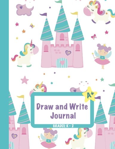 Product Cover Draw and Write Journal: Grades K-2: Primary Composition Half Page Lined Paper with Drawing Space (8.5