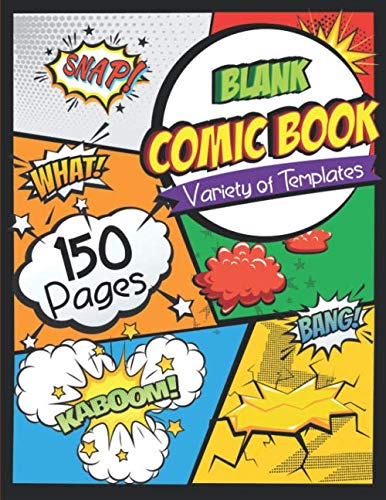 Product Cover Blank Comic Book: Draw Your Own Comics - 150 Pages of Fun and Unique Templates - A Large 8.5