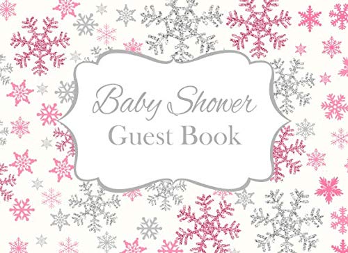 Product Cover Baby Shower Guest Book: Pink Baby It's Cold Outside Advice for Parents and Gift Log