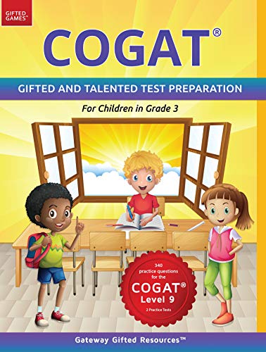 Product Cover COGAT Test Prep Grade 3 Level 9: Gifted and Talented Test Preparation Book - Practice Test/Workbook for Children in Third Grade