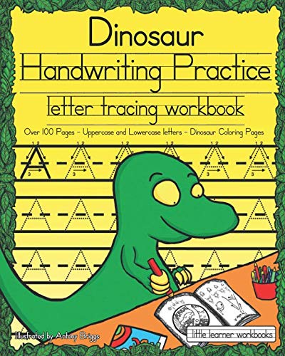 Product Cover Dinosaur Handwriting Practice: Letter Tracing Workbook (Little Learner Workbooks)