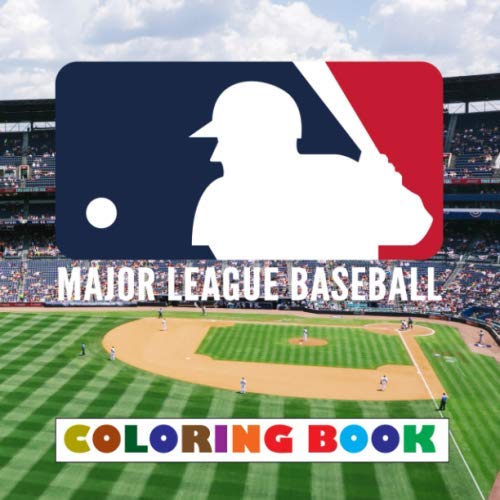 Product Cover Major League Baseball Coloring Book: Super coloring book containing every logo from MLB - Original birthday present / gift idea.