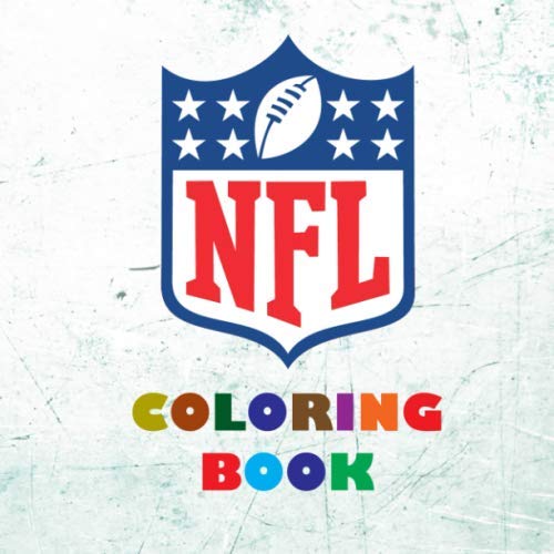 Product Cover NFL Coloring Book: Super book containing every team logo from the NFL for you to color in - Original birthday present / gift idea.
