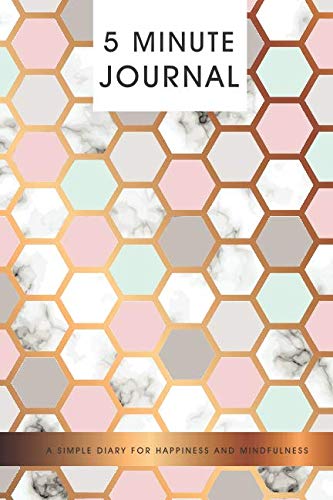 Product Cover 5 Minute Journal: A Simple Diary for Everyday Happiness and Mindfulness | Gratitude Notebook With Daily Prompts for Writing | I am Grateful for... | Five Minute Paperback Journal