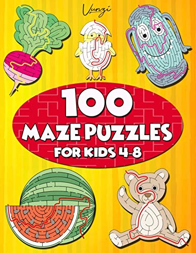 Product Cover 100 Maze Puzzles for Kids 4-8: Maze Activity Book for Kids. Great for Developing Problem Solving Skills, Spatial Awareness, and Critical Thinking Skills. (Books For Kids)