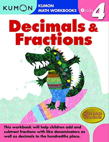 Product Cover Grade 4 Decimals & Fractions (Kumon Math Workbooks)