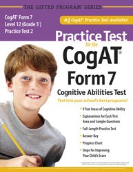 Product Cover Practice Test for the CogAT® Form 7 Level 12 (Grade 5*) Practice Test 2