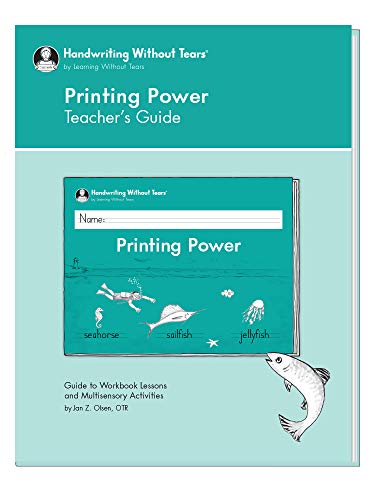 Product Cover Learning Without Tears - Printing Power Teacher's Guide, Current Edition - Handwriting Without Tears Series - 2nd Grade Writing Book - Writing and Language Arts Lessons - for School or Home Use