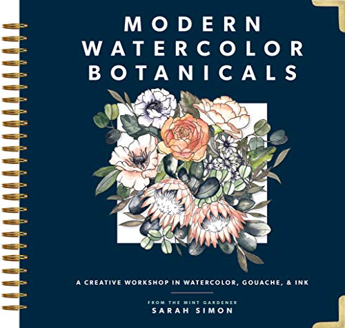 Product Cover Modern Watercolor Botanicals: A Creative Workshop in Watercolor, Gouache, & Ink