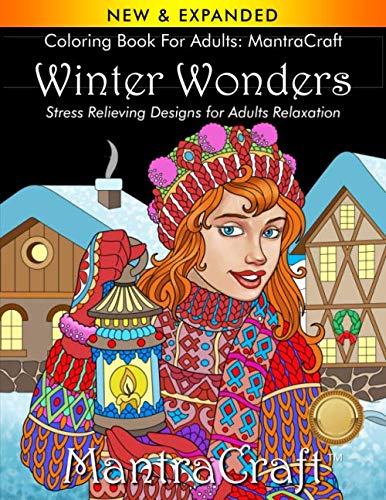 Product Cover Coloring Book for Adults: MantraCraft: Winter Wonders: Stress Relieving Designs for Adults Relaxation