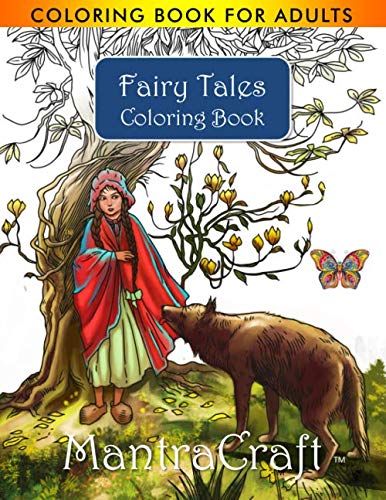 Product Cover Coloring Book for Adults: Fairy Tales Coloring Book: Stress Relieving Designs for Adults Relaxation