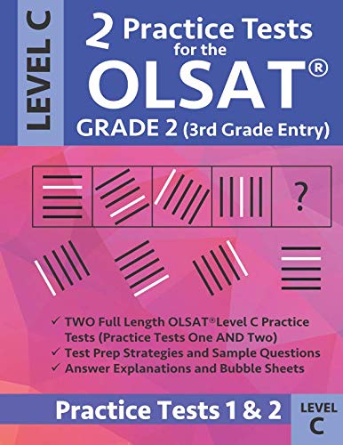 Product Cover 2 Practice tests for the OLSAT Grade 2 (3rd Grade Entry) Level C: Gifted and Talented Prep Grade 2 for Otis Lennon School Ability Test