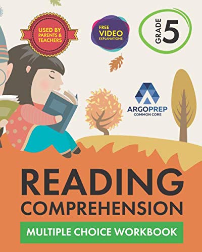Product Cover 5th Grade Reading Comprehension Workbook: Daily Practice Workbook - Part I: Multiple Choice | 600+ Practice Questions and Video Explanations | Argo Brothers