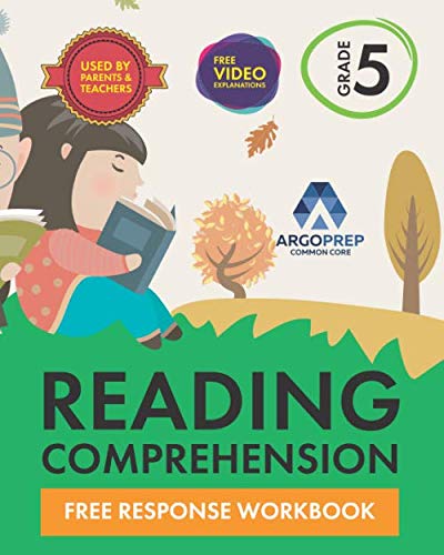 Product Cover 5th Grade Reading Comprehension Workbook: Daily Practice Workbook - Part II: Free Response | 600+ Practice Questions and Video Explanations | Argo Brothers