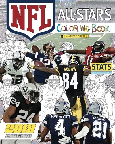 Product Cover NFL All Stars 2018: The Ultimate Football Coloring, Stats and Activity Book for Adults and Kids!