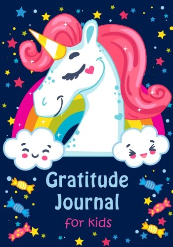 Product Cover Gratitude Journal for Kids: Girl Unicorn 90 Days Daily Writing Today I am grateful for... Children Happiness Notebook (Volume 5)