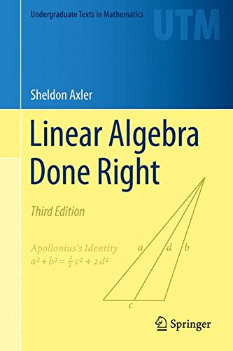 Product Cover Linear Algebra Done Right (Undergraduate Texts in Mathematics)