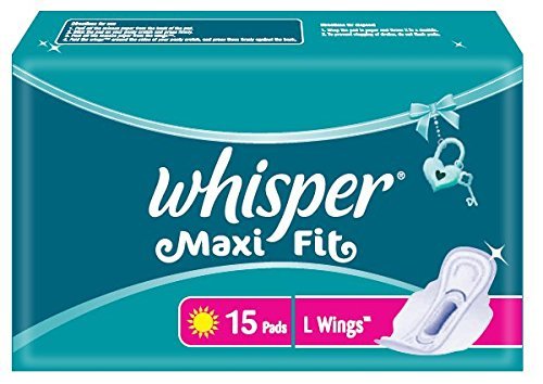 Product Cover Whisper Maxi Fit - L Wings (15 Pads) (Pack of 2) With Free Shipping