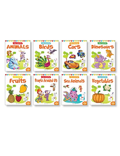Product Cover Little Artist Copy Colouring pack : Set of 8 books (Birds, Sea Animals, Fruits, Vegetables, Dinosau