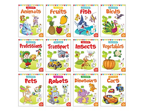 Product Cover Colouring Books for kids (Pack of 12 Books for Children )