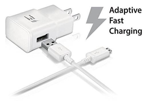 Product Cover Samsung Galaxy Tab S2 9.7 Adaptive Fast Charger Micro USB 2.0 Cable Kit! True Digital Adaptive Fast Charging uses dual voltages for up to 50% faster charging!