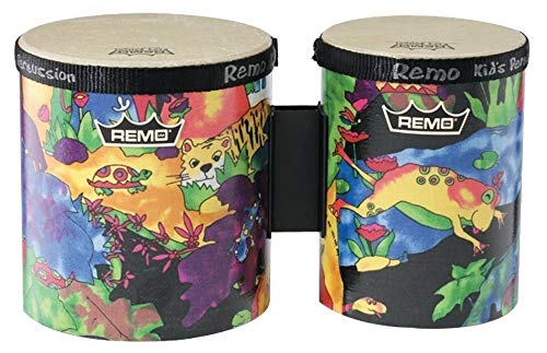 Product Cover Remo KD-5400-01 Kids Percussion Bongo Drum - Fabric Rain Forest, 5