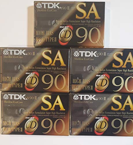 Product Cover TDK SA90 High Bias Cassettes -5-Pack (Discontinued by Manufacturer)