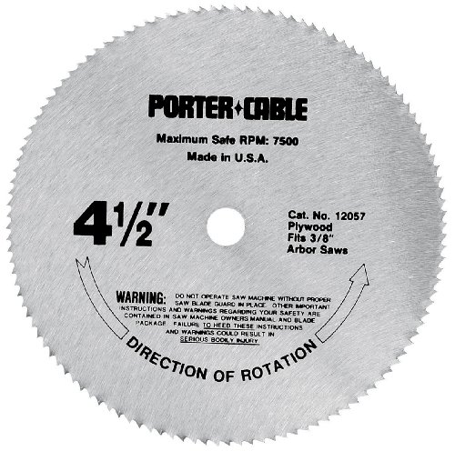 Product Cover PORTER-CABLE 4-1/2-Inch Circular Saw Blade, Plywood Cutting, 120-Tooth (12057)