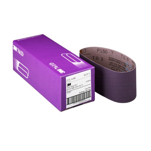 Product Cover 3M 81399 3-Inch by 21-Inch Purple Regalite Resin Bond 50 Grit Cloth Sanding Belt, Pack of 5