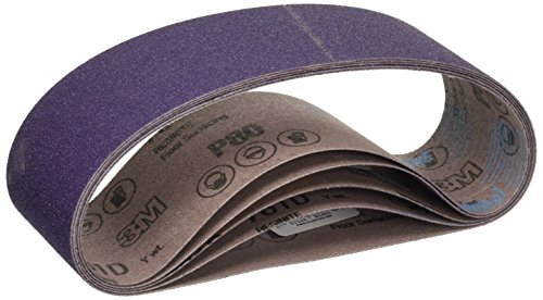 Product Cover 3M 81401 3-Inch by 21-Inch Purple Regalite Resin Bond 80 Grit Cloth Sanding Belt, Pack of 5