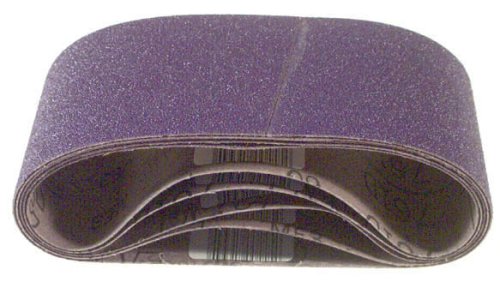 Product Cover 3M 81402 3-Inch x 21-Inch Purple Regalite Resin Bond 100 Grit Cloth Sanding Belt, Pack of 5