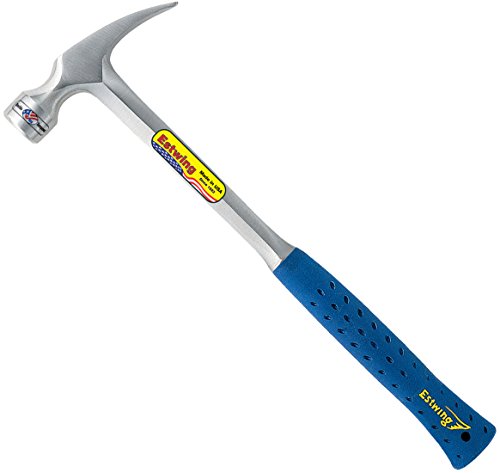 Product Cover Estwing Framing Hammer - 22 oz Long Handle Straight Rip Claw with Milled Face & Shock Reduction Grip - E3-22SM