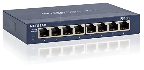 Product Cover NETGEAR 8-Port Fast Ethernet 10/100 Unmanaged Switch (FS108NA) - Desktop, and ProSAFE Limited Lifetime Protection