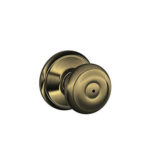 Product Cover Schlage F40VGEO609 Georgian Privacy Knob, Antique Brass