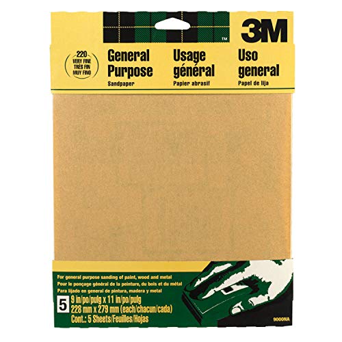 Product Cover 3M 9000NA-20-CC Sandpaper Aluminum Obyide, 9-Inch by 11-Inch, Very Fine