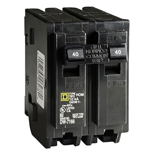 Product Cover Square D by Schneider Electric HOM240CP Homeline 40 Amp Two-Pole Circuit Breaker