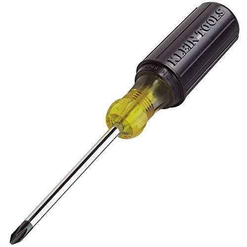 Product Cover Klein Tools 603-4 Screwdriver, #2 Phillips Tip that is Precision Machined, with Cushion Grip, 8-Inch