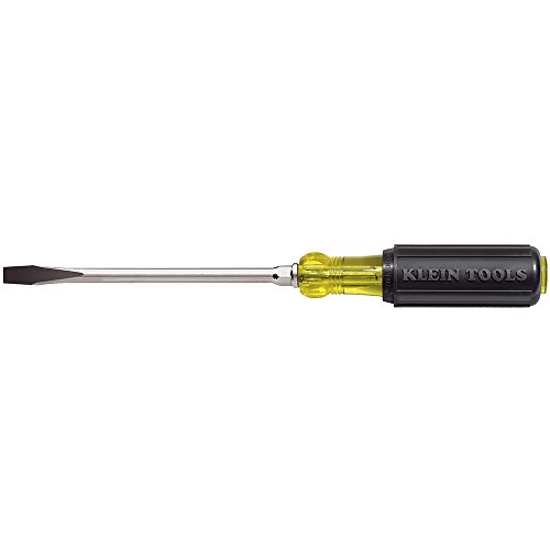 Product Cover 1/4-Inch Keystone-Tip Screwdriver with 4-Inch Heavy-Duty Round-Shank Klein Tools 602-4