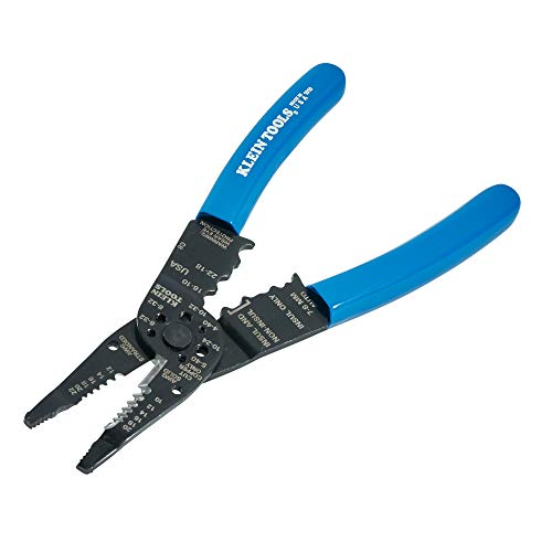 Product Cover Klein Tools 1010 Long Nose Wire Cutter, Wire Crimper, Stripper and Bolt Cutter Multi Tool, 8-Inch Long