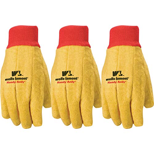 Product Cover Wells Lamont Polyester and Cotton Chore Gloves, Standard Weight, One Size, 3 Pack (300F)