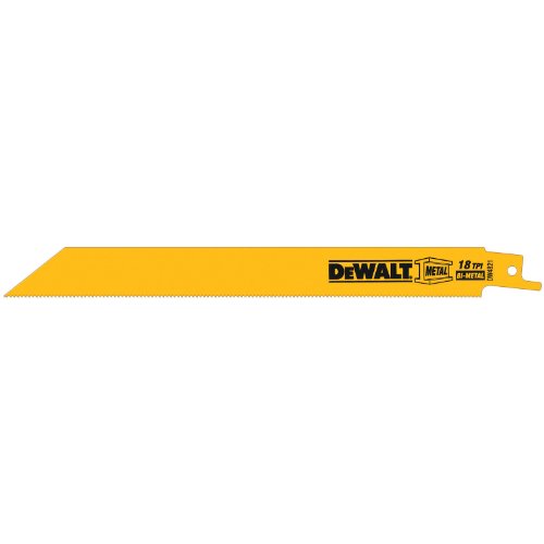 Product Cover DEWALT DW4821 8-Inch 18 TPI Straight Back Bi-Metal Reciprocating Saw Blade (5-Pack)