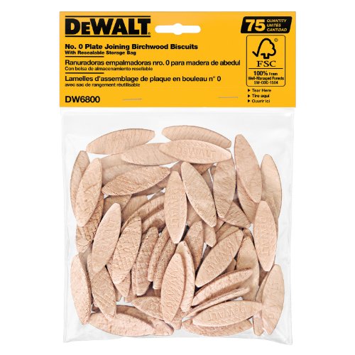 Product Cover DEWALT DW6800 No. 0 Size Joining Biscuits (75 Pieces)