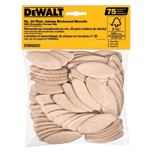 Product Cover DEWALT DW6820 No. 20 Size Joining Biscuits (75 Pieces)