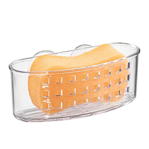 Product Cover iDesign Kitchen Sink Suction Holder for Sponges, Scrubbers, Soap, Scouring Pads, Bathroom Shower Organizer, 6.5