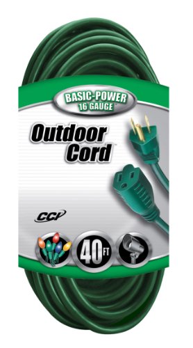 Product Cover Coleman Cable 02356-05 40-Feet 16/3 Vinyl Landscape Outdoor Extension Cord, Green