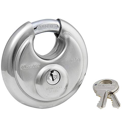 Product Cover Master Lock 40DPF Stainless Steel Discus Padlock, 1 Pack
