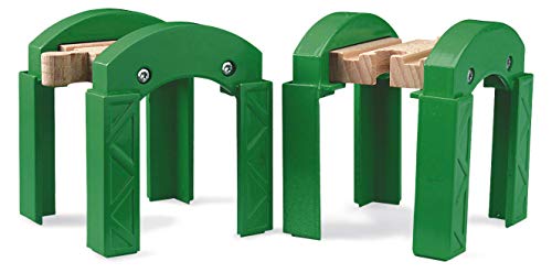 Product Cover BRIO World - 33253 Stacking Track Supports | 2 Piece Toy Train Accessory for Kids Age 3 and Up