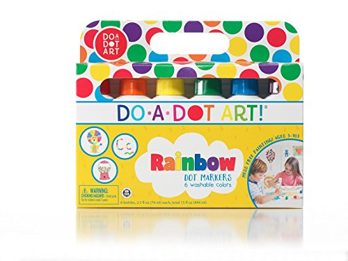 Product Cover Do A Dot Art! Markers 6-Pack Rainbow Washable Paint Markers, The Original Dot Marker