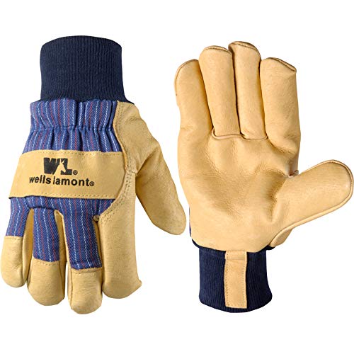 Product Cover Men's Heavy Duty Leather Winter Work Gloves with Thinsulate Insulation (Wells Lamont 5127), Large